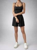 Women's Strappy Back Playsuit with Scoop Neck