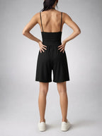 Women's Strappy Back Playsuit with Scoop Neck