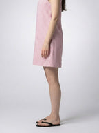 Women's Striped A-Line Knee Length Dress with Scoop Neck