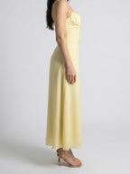 Women's Sweetheart Ruched Wedding Guest Maxi Dress with Spaghetti Straps