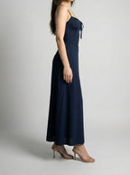 Women's Sweetheart Spaghetti Strap Ruched Occasion Maxi Dress