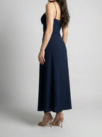 Women's Sweetheart Spaghetti Strap Ruched Occasion Maxi Dress