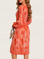 Women’s Tie-Dye Pleated Midi Dress