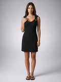 Women's V-Neck Padded Strap Mini Dress