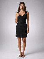 Women's V-Neck Padded Strap Mini Dress