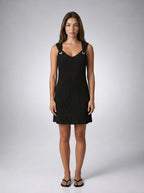 Women's V-Neck Padded Strap Mini Dress