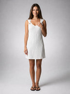 Women's V-Neck Padded Strap Mini Dress