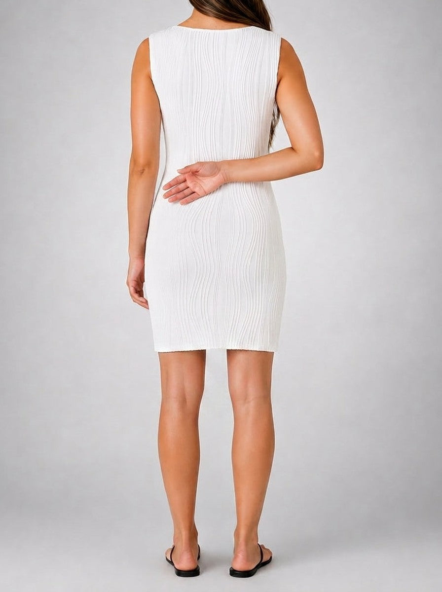 Women's V-Neck Sleeveless Shift Summer Mini Dress