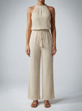 Women's Wide Leg Jumpsuit with Halter Neck