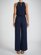 Women's Wide Leg Jumpsuit with Halter Neck