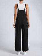 Women's Wide Leg Jumpsuit with Square Neck