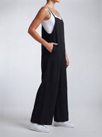 Women's Wide Leg Jumpsuit with Square Neck