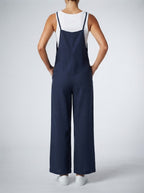 Women's Wide Leg Jumpsuit with Square Neck